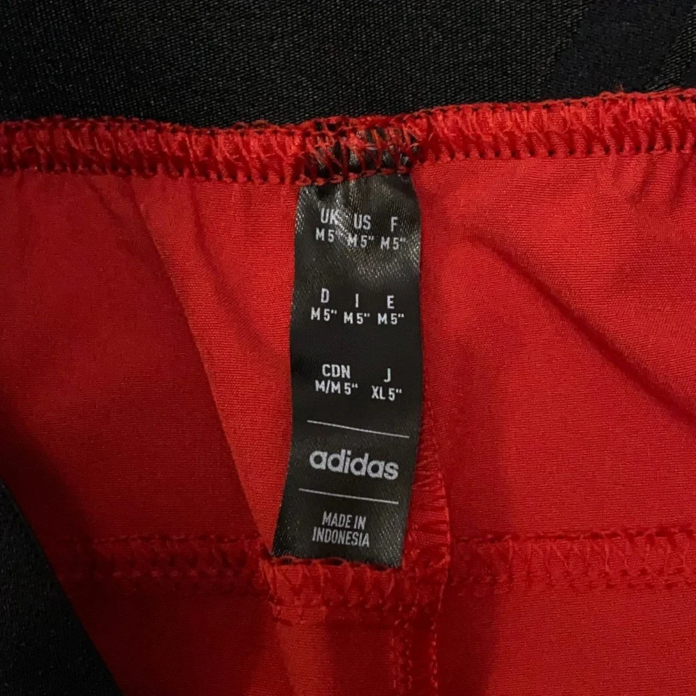 Adidas Axis Woven 4.0 Mens Sz M Red Zip Pocket Running Training Shorts 5